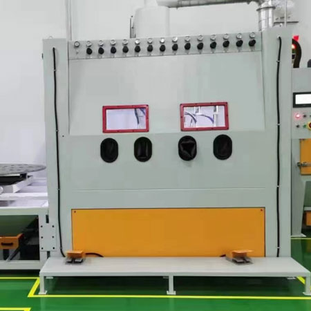 乐山高效生产,从箱体手动喷砂机开始,提升零部件质量